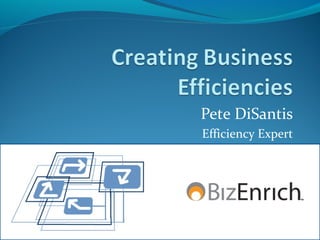 Pete DiSantis
Efficiency Expert
 
