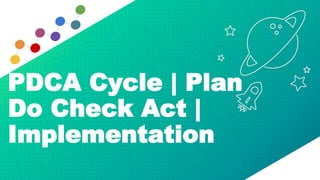 PDCA Cycle | Plan
Do Check Act |
Implementation
 