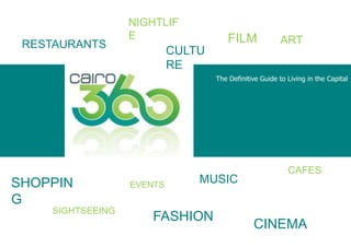 NIGHTLIF
                  E                    FILM             ART
 RESTAURANTS
                           CULTU
                           RE
                                   The Definitive Guide to Living in the Capital




                                                           CAFES
SHOPPIN           EVENTS
                               MUSIC
G
    SIGHTSEEING
                      FASHION
                                               CINEMA
 