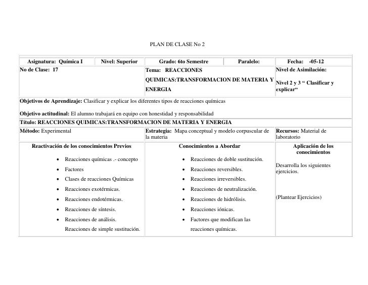 planes de clases