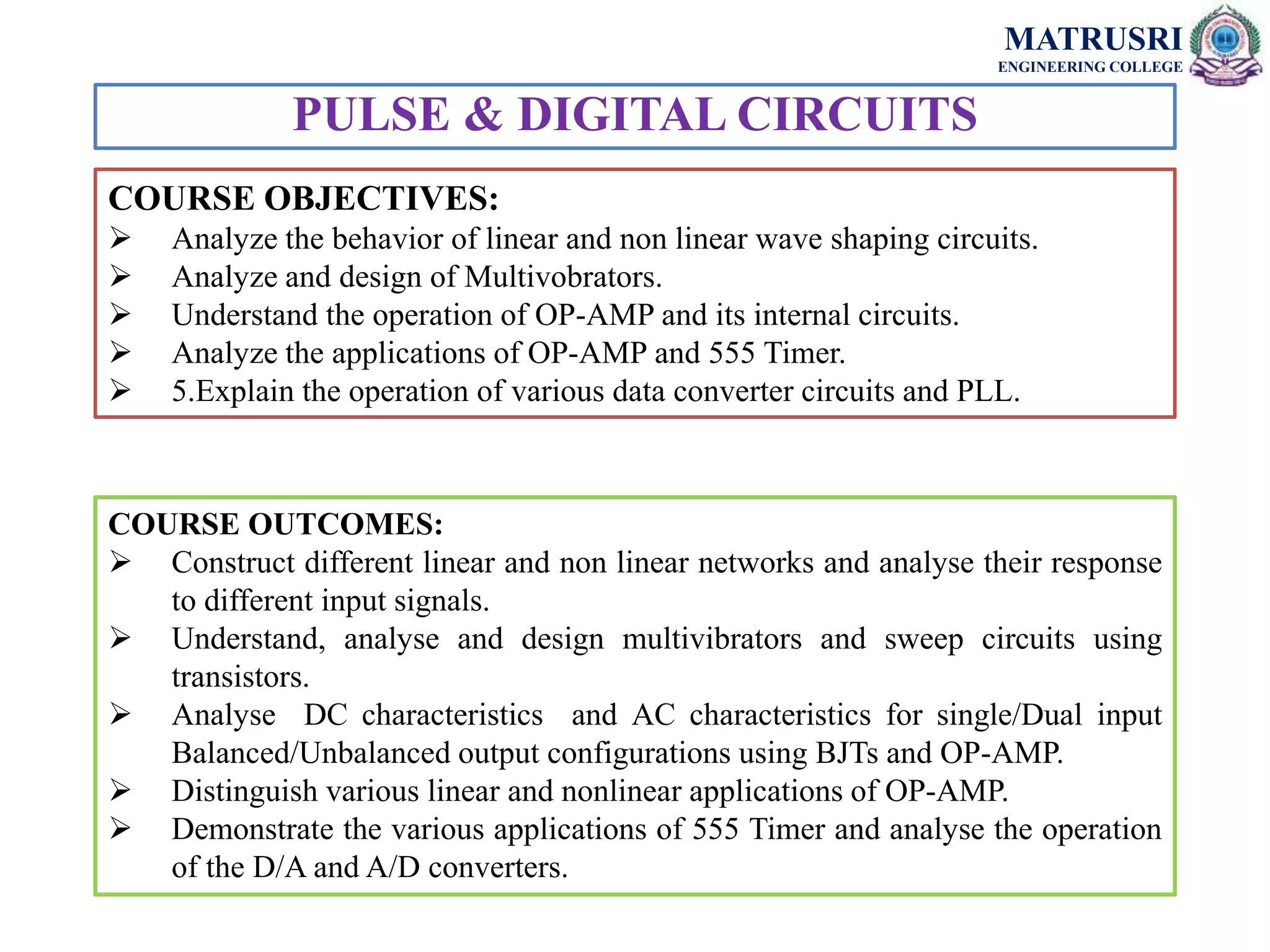 Pulse & Digital Circuits | PPT