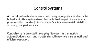 Comprehensive Guide to Control Systems and Python Simulation | PPTX