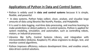 Comprehensive Guide to Control Systems and Python Simulation | PPTX