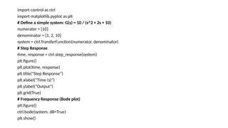 Comprehensive Guide to Control Systems and Python Simulation | PPTX