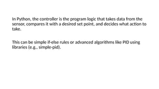 Comprehensive Guide to Control Systems and Python Simulation | PPTX