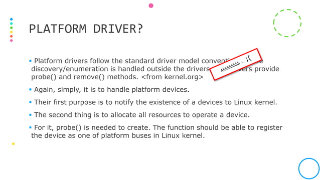 Platform Device/Driver | PPTX