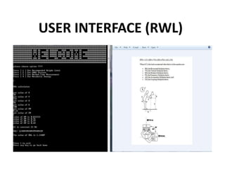 USER INTERFACE (RWL) 
 