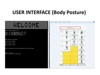 USER INTERFACE (Body Posture) 
 