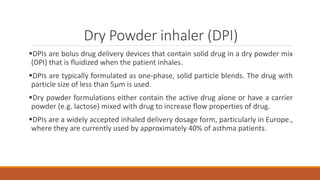Pulmonary drug delivery system. | PPTX