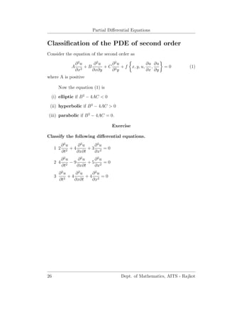 Partial Differential Equation - Notes | PDF