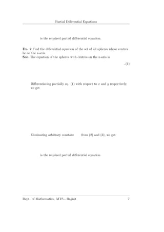 Partial Differential Equation - Notes | PDF