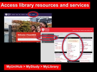 MyUniHub > MyStudy > MyLibrary
Access library resources and services
 