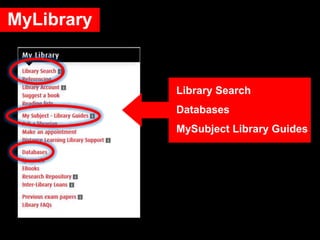 MyLibrary
Library Search
Databases
MySubject Library Guides
 