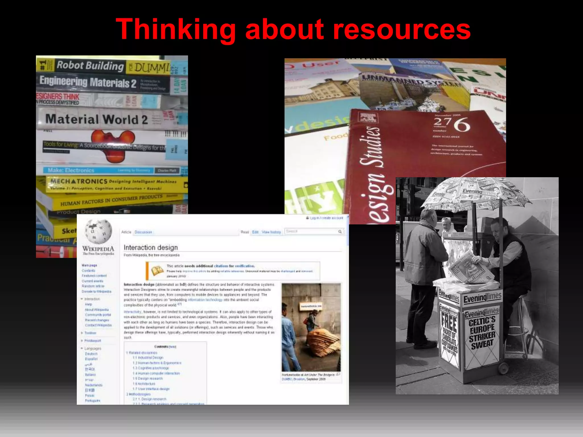 Thinking about resources

 