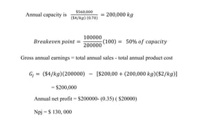 Capacity Gross Sample Gross Profit, Net Profit | PPTX