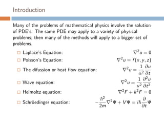 Partial Differential Equations, 3 simple examples | PDF