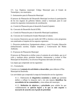 Planeación Estrategica y el Plan Municipal de Desarrollo | PDF