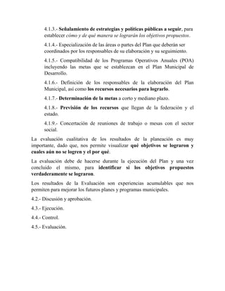 Planeación Estrategica y el Plan Municipal de Desarrollo | PDF