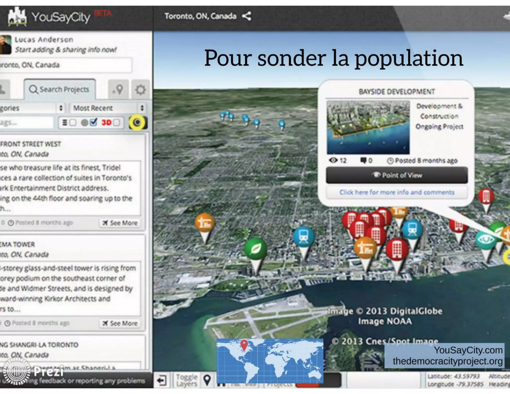 Géomatique appliquée : revue des solutions novatrices mises en place en 2014