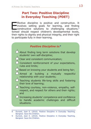 Positive Discipline in Everyday Teaching Primer | PDF