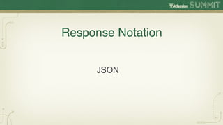 Response Notation


     JSON
 