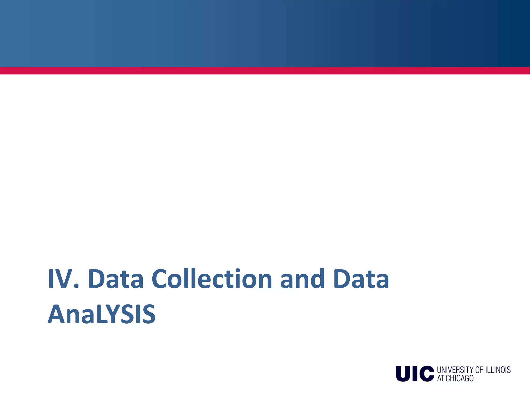 IV. Data Collection and Data
AnaLYSIS
Data
Analysis
 