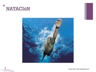 +
NATACIóN
Fuente: http://www.vidayfitness.com/
 