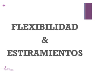 +
FLEXIBILIDAD
&
ESTIRAMIENTOS
 