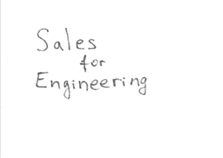 Sales for Engineers