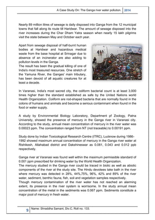 Case study on: Ganga water pollution | PDF