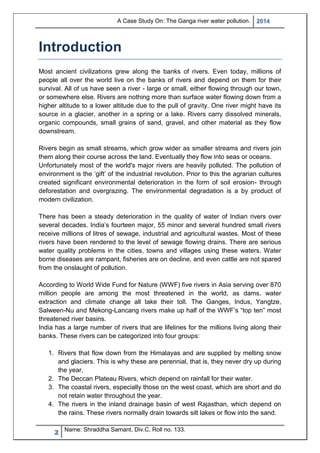 Case study on: Ganga water pollution | PDF