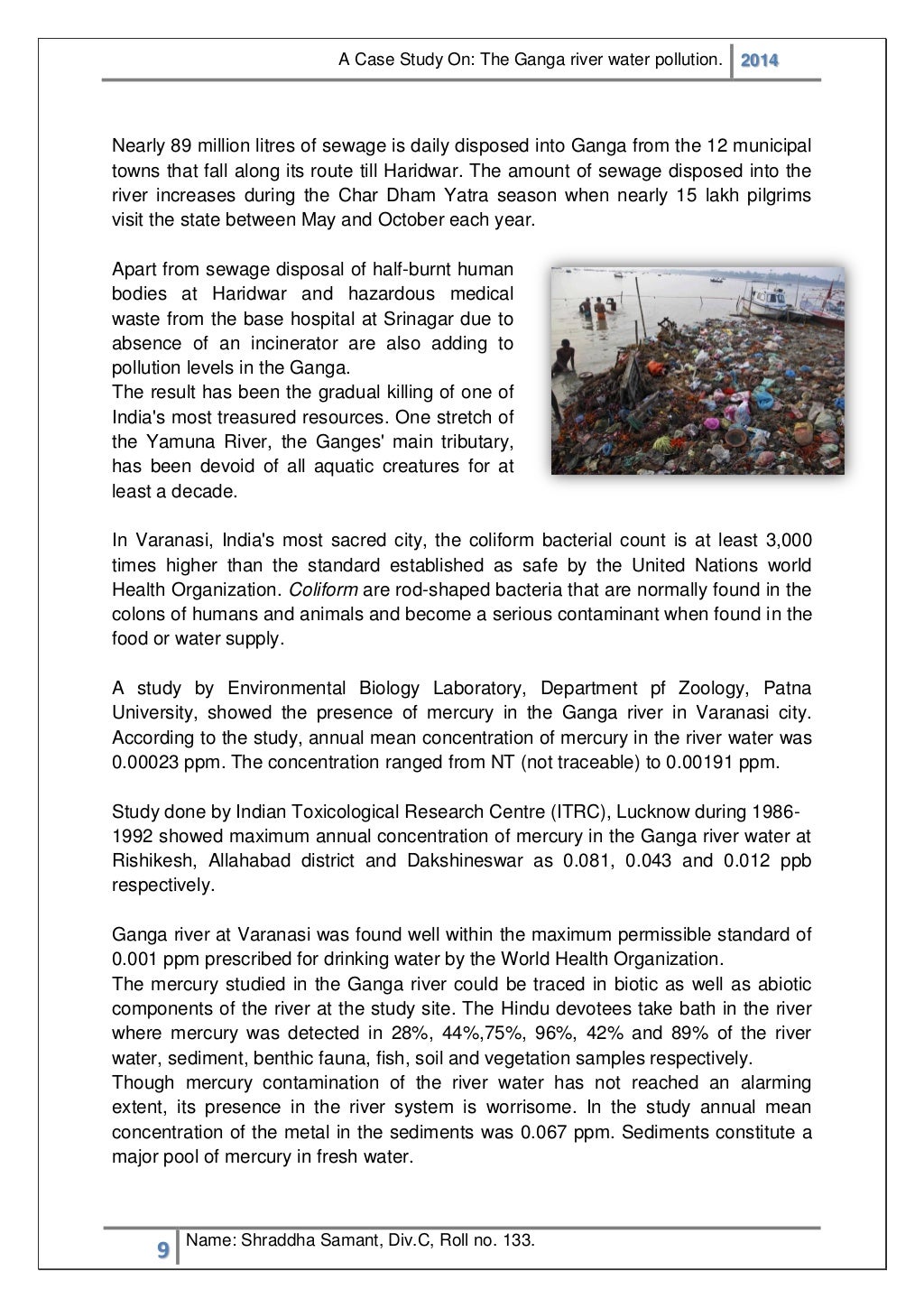 Magnitude and effects of marine pollution case studies on effects picture