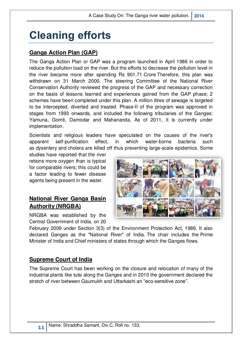 Case study on water pollution in ganga ppt picture