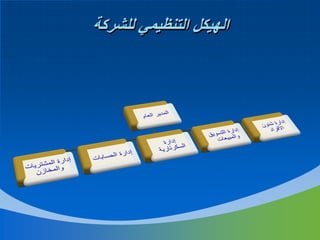 ‫الهيكل التنظيمي للشركة‬

 
