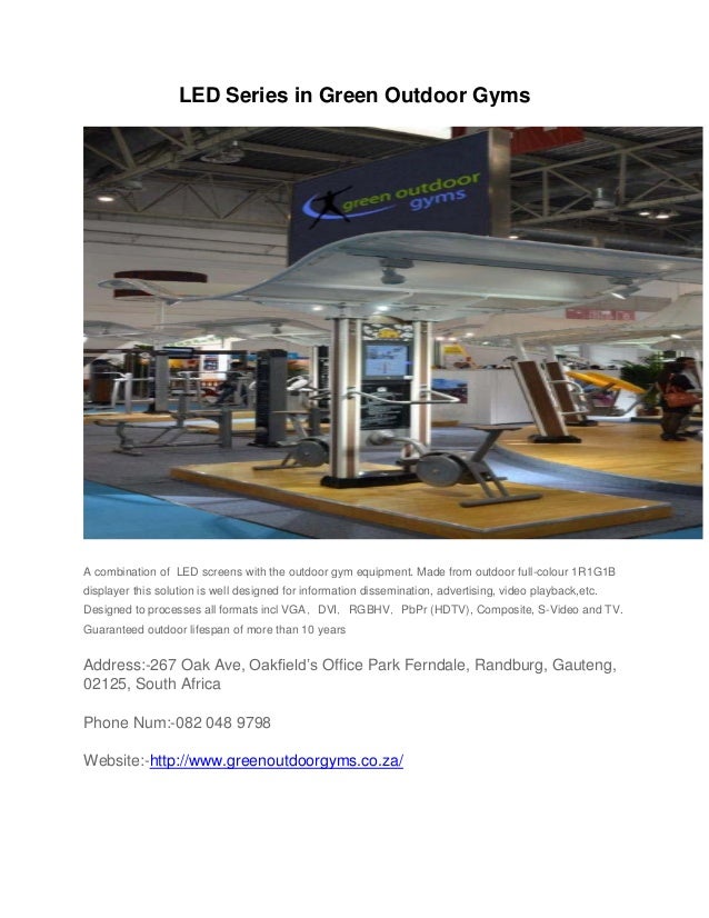 Green Outdoor Gyms Equipment in South Africa