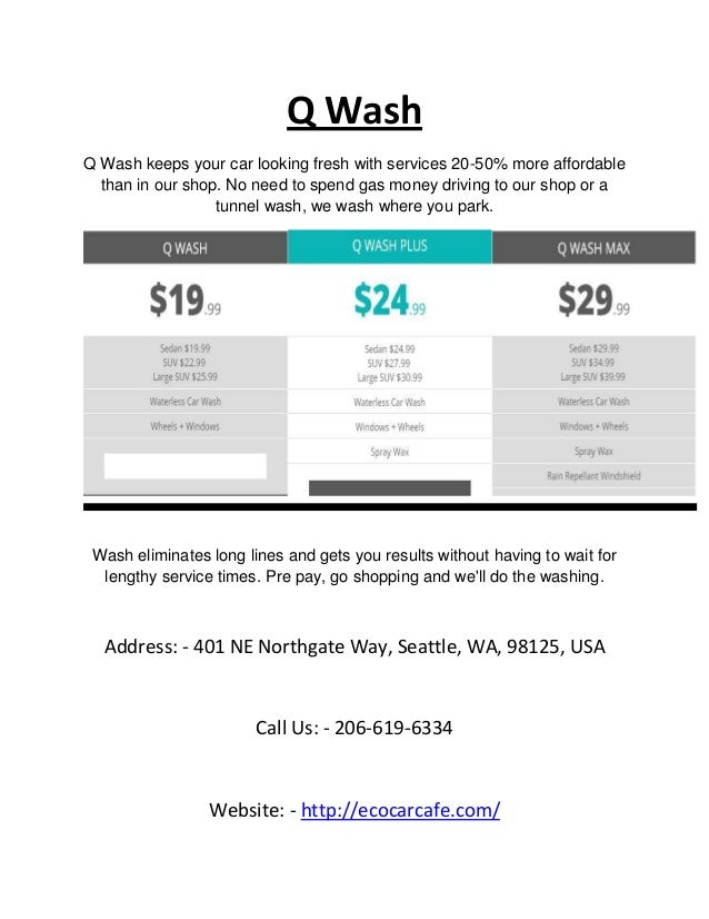 Eco Car Cafe Car Detailing in Seattle