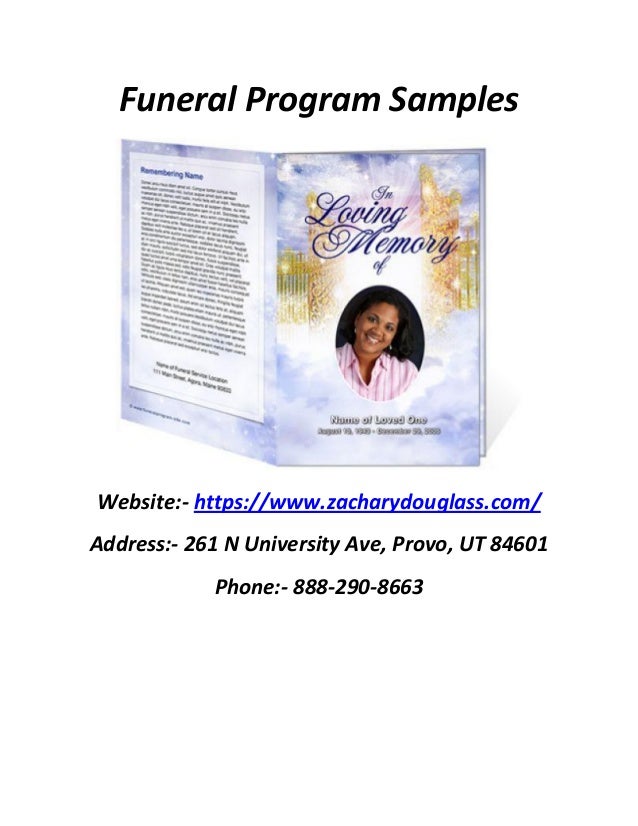 funeral programs samples
