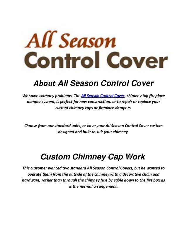 All Season Control Cover Chimney Cap Cover Repair Ut