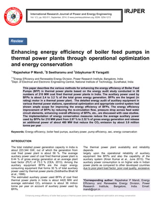 PdfEnhancing energy efficiency of boiler feed pumps in thermal power ...