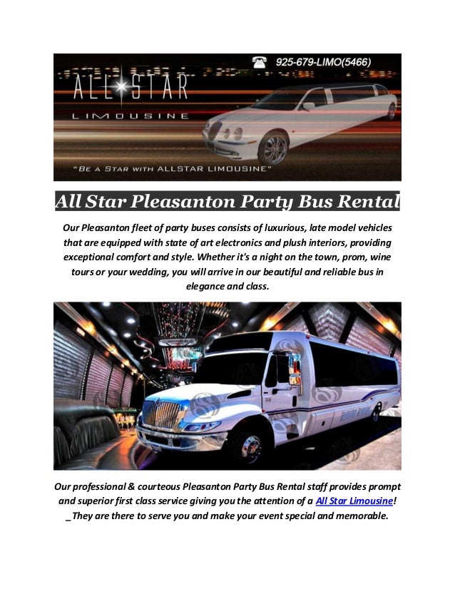 All Star Pleasanton Party Bus Rental