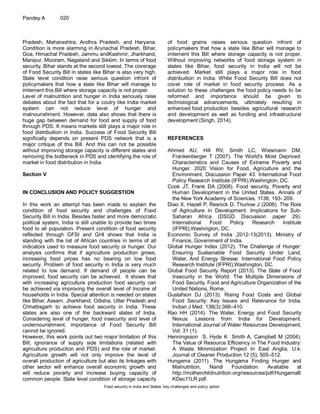 Food security in India and States: key challenges and policy option | PDF