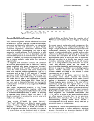 Municipal solid waste generation, composition, and management in the ...