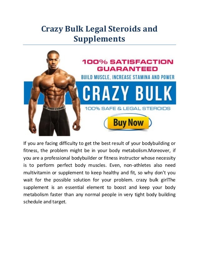 The Best Guide To Legal Crazy Bulk Supplements