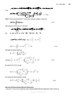 Minimex Math A Generalization of Minimax Distribution | PDF