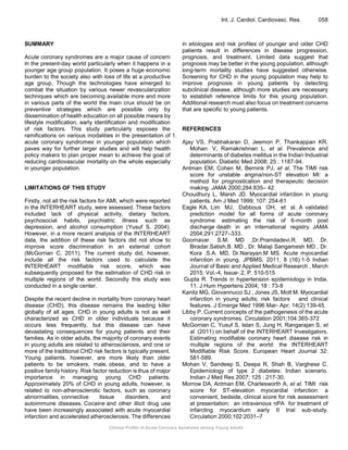 Clinical Profile of Acute Coronary Syndrome among Young Adults | PDF