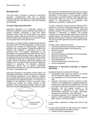 Agricultural Education as a Tool to Acquiring Entrepreneurial Skills ...