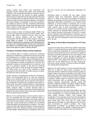 The Correlation between Nutrition Status and Gross Motor Development: A ...