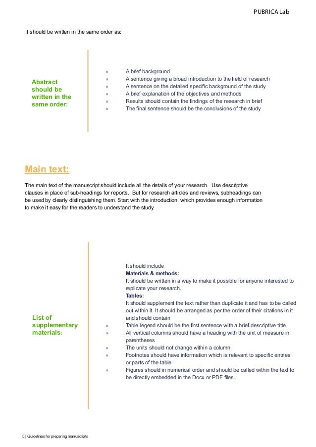 manuscript writing guide manuscript writing guide