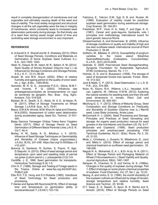 Effect of Seed Storage Period and Storage Environment on Seed Quality | PDF