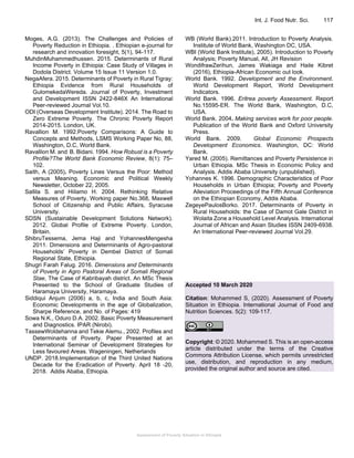 James Yared Assessment of Poverty Situation in Ethiopia | PDF